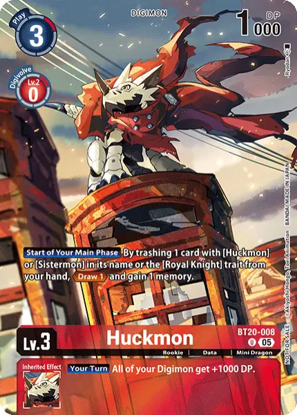 Digimon TCG Card 'BT20-008_P1' 'Huckmon'