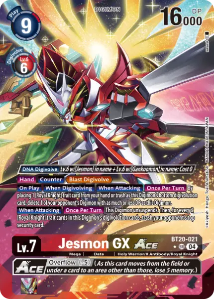 Digimon TCG Card 'BT20-021_P1' 'Jesmon GX'