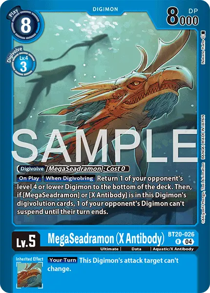 Digimon TCG Card 'BT20-026_P1' 'MegaSeadramon (X Antibody)'