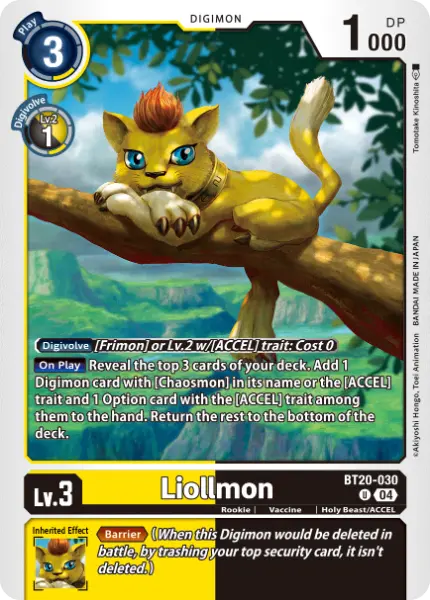 Digimon TCG Card 'BT20-030' 'Liollmon'