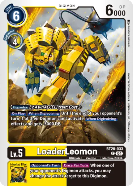 Digimon TCG Card 'BT20-033' 'LoaderLeomon'