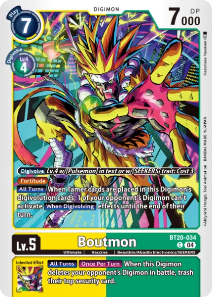 Digimon TCG Card 'BT20-034' 'Boutmon'