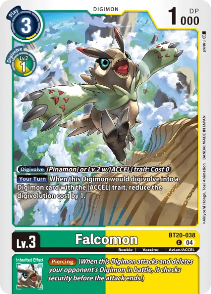 Digimon TCG Card 'BT20-038' 'Falcomon'
