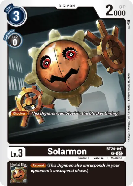 Digimon TCG Card 'BT20-047' 'Solarmon'