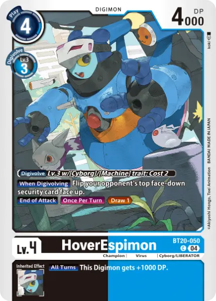 Digimon TCG Card 'BT20-050' 'HoverEspimon'