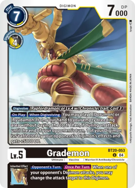 Digimon TCG Card 'BT20-053' 'Grademon'