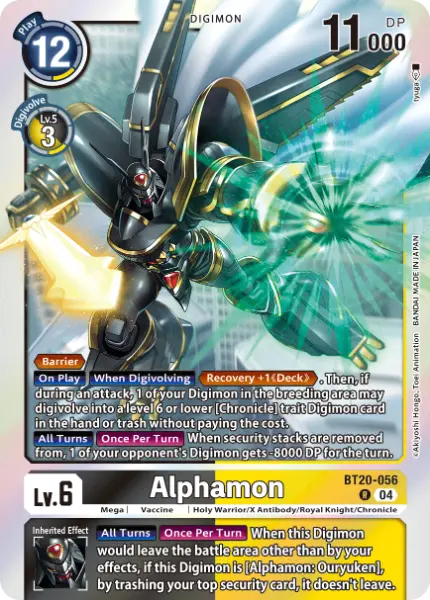 Digimon TCG Card 'BT20-056' 'Alphamon'