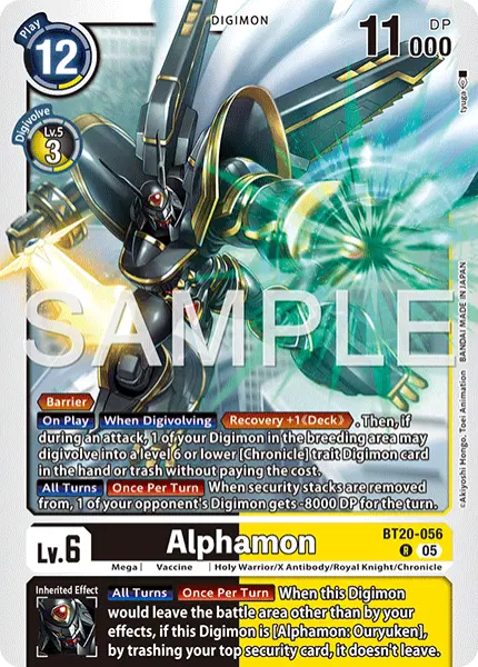 Digimon TCG Card 'BT20-056_P4' 'Alphamon'
