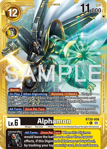 Digimon TCG Card 'BT20-056_P5' 'Alphamon'