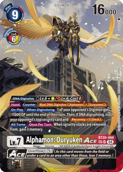 Digimon TCG Card 'BT20-060_P2' 'Alphamon: Ouryuken'