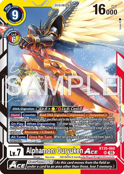 Digimon TCG Card 'BT20-060_P3' 'Alphamon: Ouryuken'