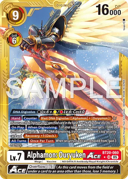Digimon TCG Card 'BT20-060_P4' 'Alphamon: Ouryuken'