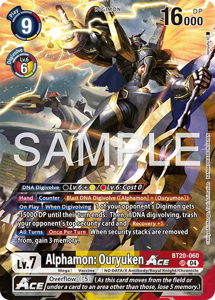 Digimon TCG Card 'BT20-060_P5' 'Alphamon: Ouryuken'