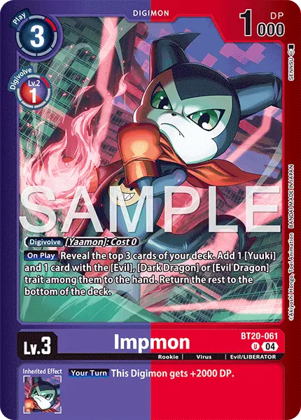 Digimon TCG Card 'BT20-061_P1' 'Impmon'