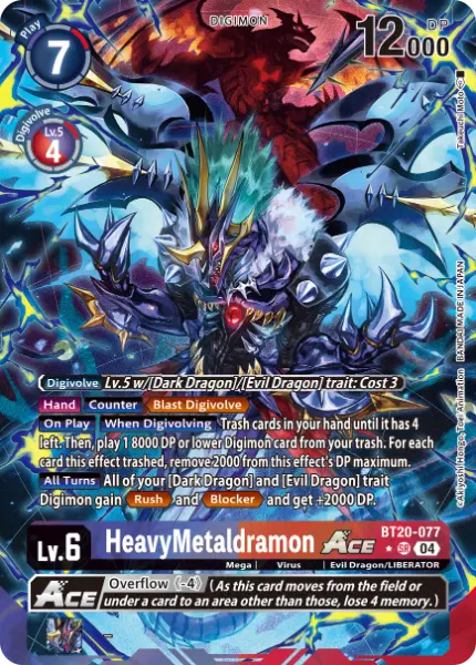 Digimon TCG Card 'BT20-077_P1' 'HeavyMetaldramon'