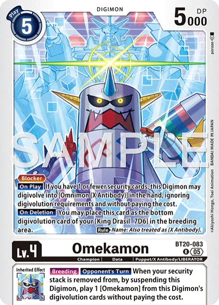Digimon TCG Card 'BT20-083_P3' 'Omekamon'