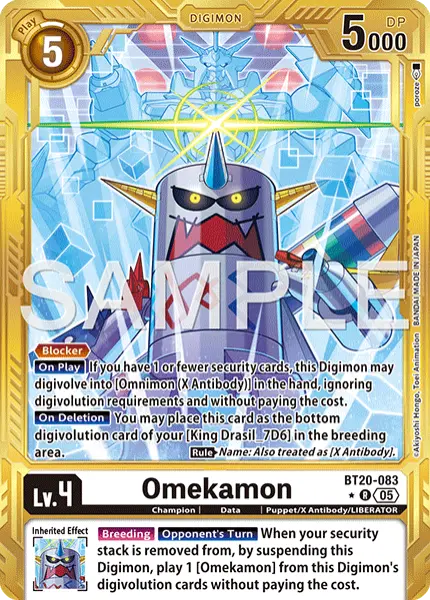 Digimon TCG Card 'BT20-083_P4' 'Omekamon'