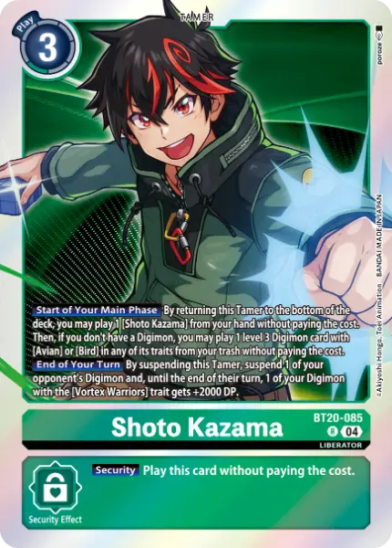 Digimon TCG Card 'BT20-085' 'Shoto Kazama'