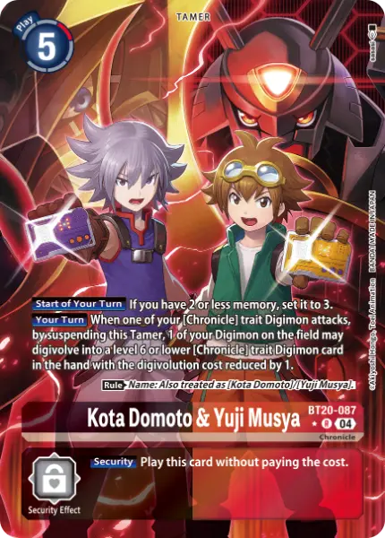 Digimon TCG Card BT20-087_P1 Kota Domoto & Yuji Musya