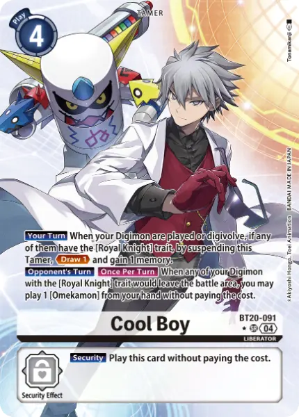 Digimon TCG Card 'BT20-091_P1' 'Cool Boy'