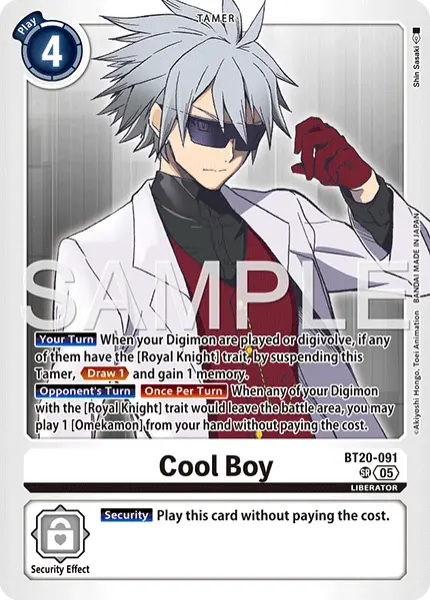 Digimon TCG Card 'BT20-091_P2' 'Cool Boy'