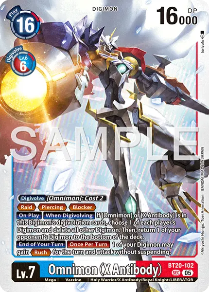 Digimon TCG Card 'BT20-102_P3' 'Omnimon (X Antibody)'