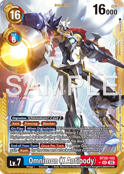 Digimon TCG Card 'BT20-102_P4' 'Omnimon (X Antibody)'