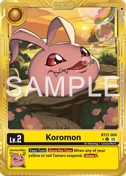 Digimon TCG Card 'BT21-004_P2' 'Koromon'