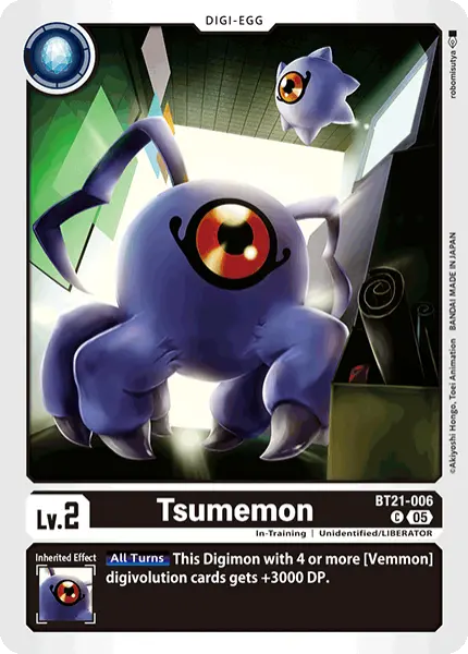 Digimon TCG Card 'BT21-006' 'Tsumemon'
