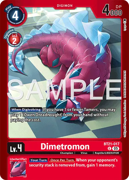 Digimon TCG Card 'BT21-017_P1' 'Dimetromon'
