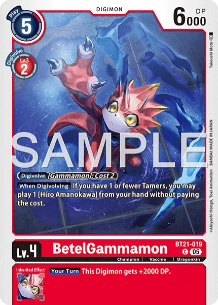Digimon TCG Card 'BT21-019_P1' 'BetelGammamon'
