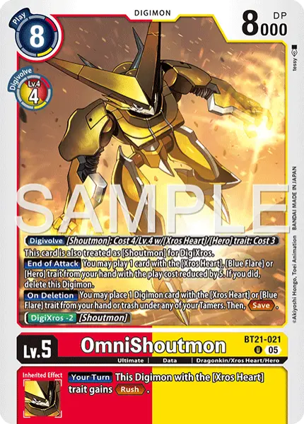 Digimon TCG Card 'BT21-021_P1' 'OmniShoutmon'
