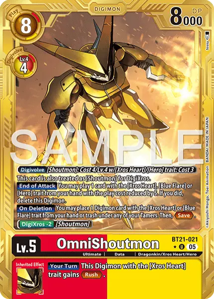 Digimon TCG Card 'BT21-021_P2' 'OmniShoutmon'