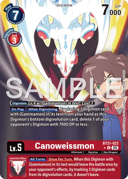 Digimon TCG Card 'BT21-022_P2' 'Canoweissmon'