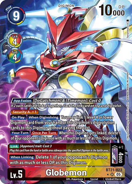Digimon TCG Card 'BT21-023_P1' 'Globemon'