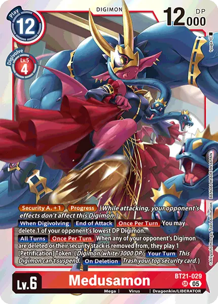 Deck Medusamon - 6th with preview of card BT21-029