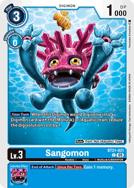 Digimon TCG Card 'BT21-031' 'Sangomon'