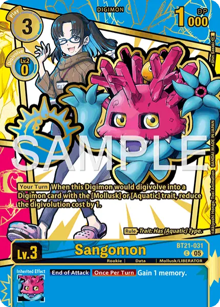 Digimon TCG Card 'BT21-031_P1' 'Sangomon'