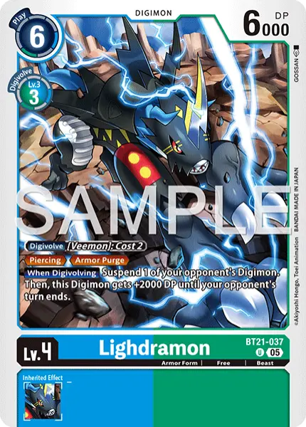 Digimon TCG Card 'BT21-037_P1' 'Lighdramon'