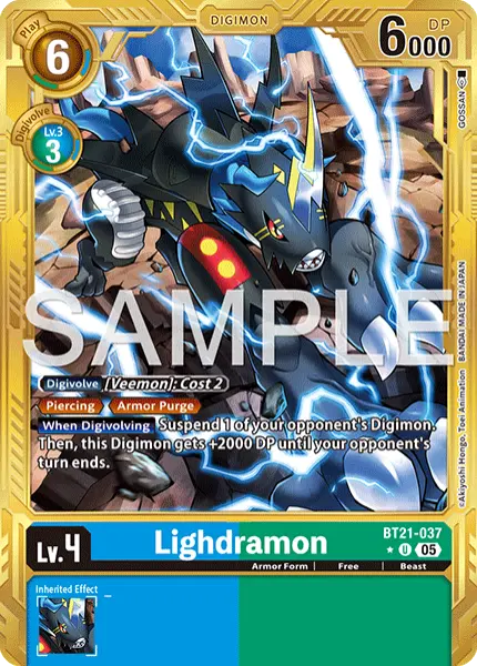 Digimon TCG Card 'BT21-037_P2' 'Lighdramon'