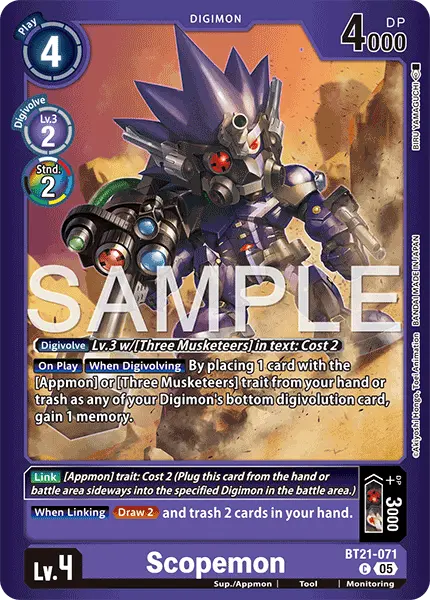 Digimon TCG Card 'BT21-071_P1' 'Scopemon'