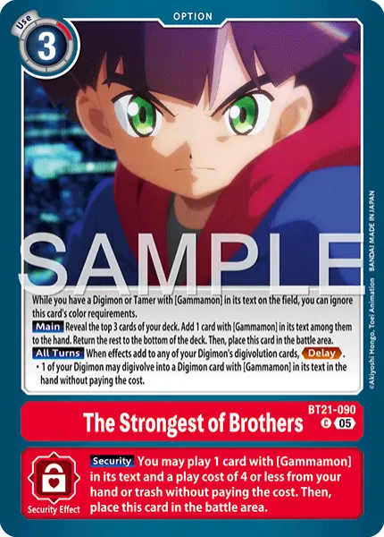 Digimon TCG Card 'BT21-090_P1' 'The Strongest of Brothers'