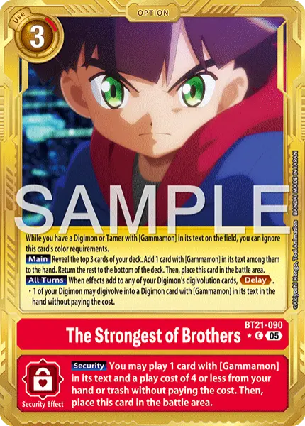 Digimon TCG Card 'BT21-090_P2' 'The Strongest of Brothers'