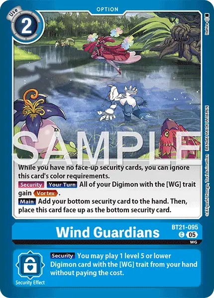 Digimon TCG Card 'BT21-095_P1' 'Wind Guardians'