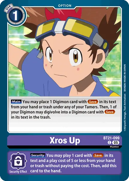Digimon TCG Card 'BT21-099' 'Xros Up'