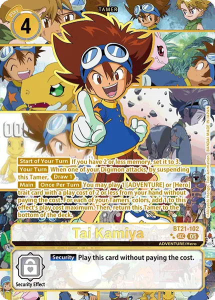 Digimon TCG Card 'BT21-102_P2' 'Tai Kamiya'