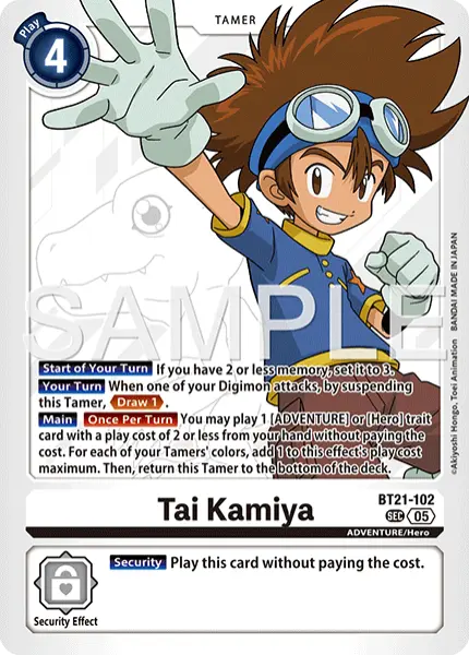 Digimon TCG Card 'BT21-102_P3' 'Tai Kamiya'