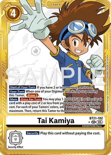 Digimon TCG Card 'BT21-102_P4' 'Tai Kamiya'