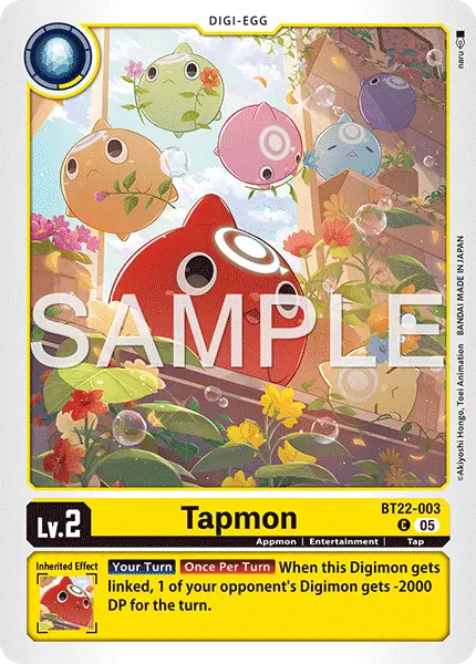Digimon TCG Card 'BT22-003' 'Tapmon'