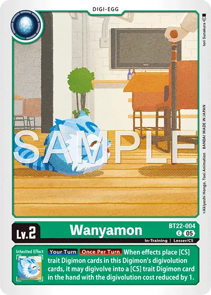 Digimon TCG Card BT22-004 Wanyamon